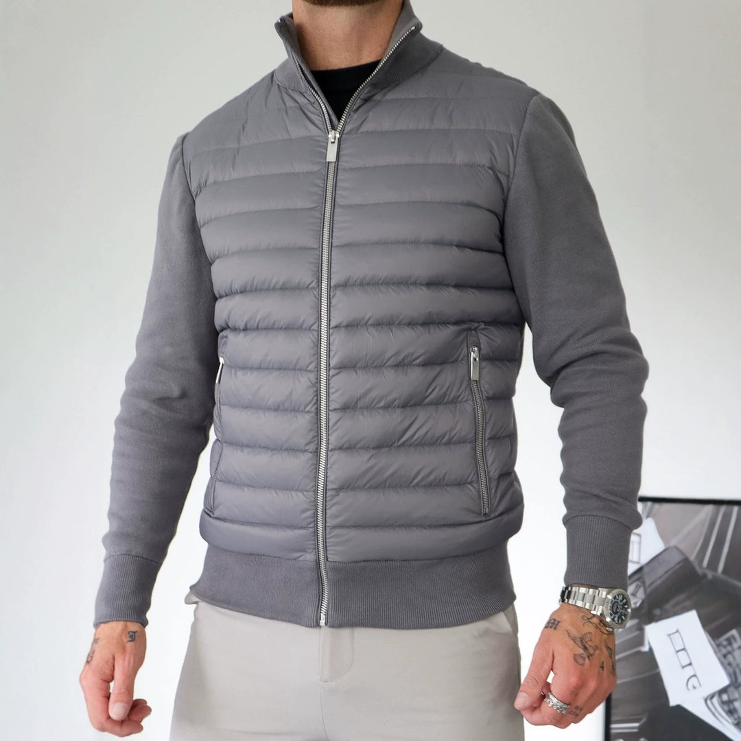 Men's Fashion Padded Jacket with High Collar