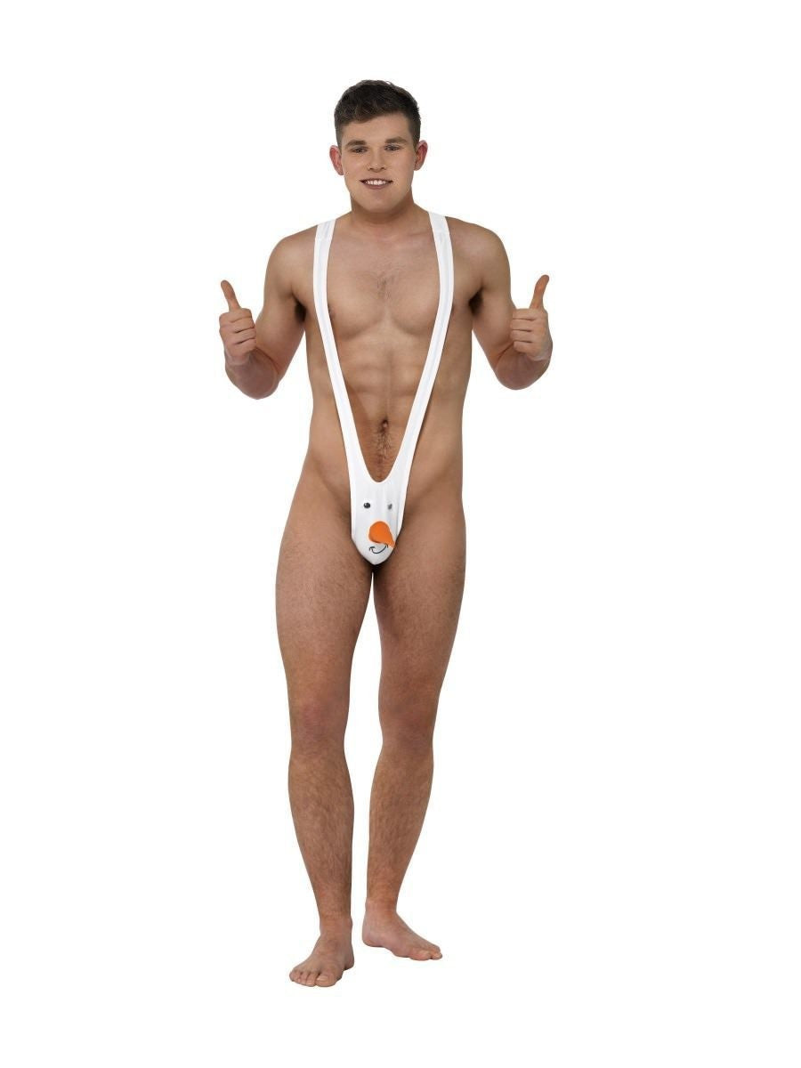 Men's Novelty Plush Reindeer Thong with Antler Pouch