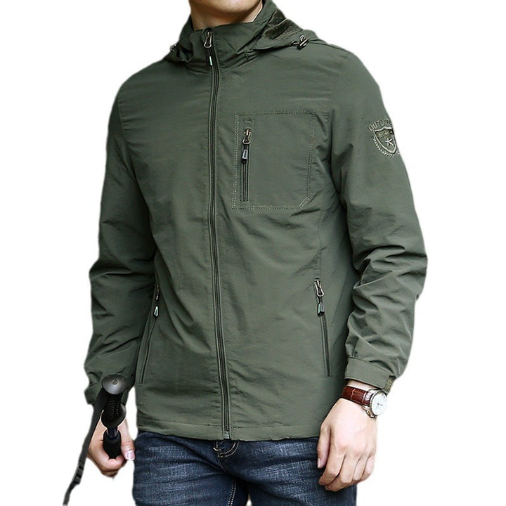 Men's Windproof Softshell Thermal Jacket with Fleece Lining and Hood Mune Fashion