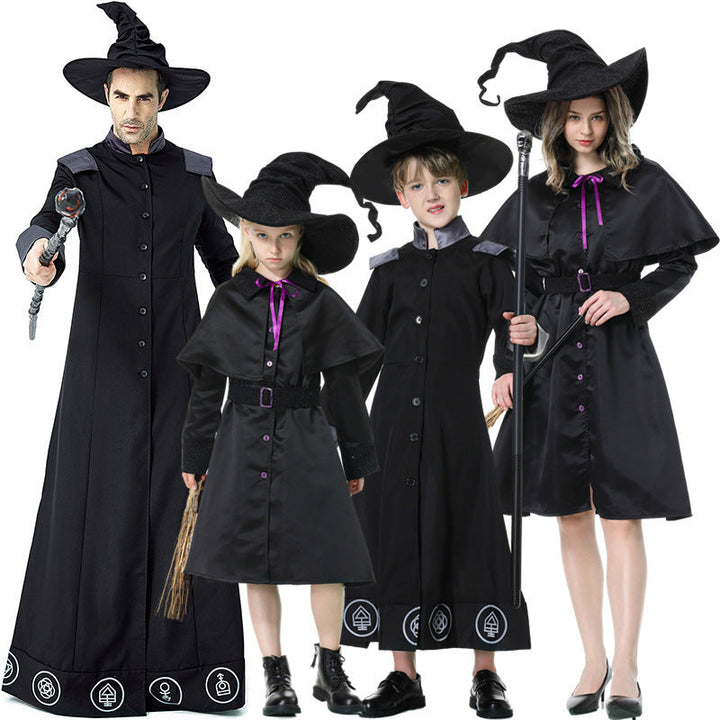 Men's magician costume with detailed symbols and elegant cape Mune Fashion