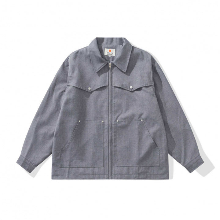 Unisex Kastige Worker-Overjacket made of canvas with full-length zipper, chest flap pocket and patch hand pockets Mune Fashion