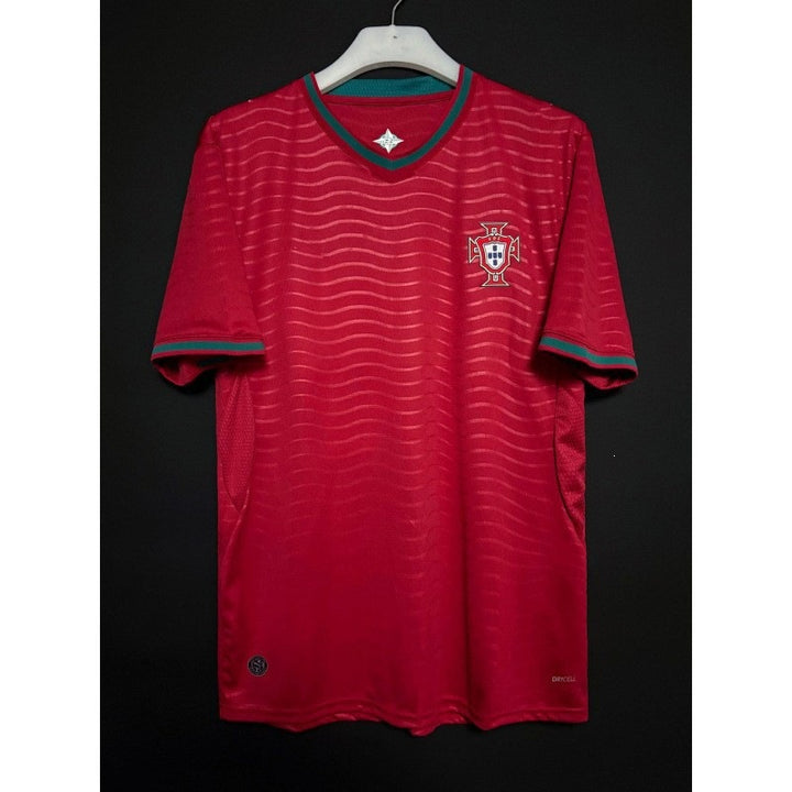 Men's breathable performance soccer jersey with mesh inserts and embroidered Mune Fashion badge
