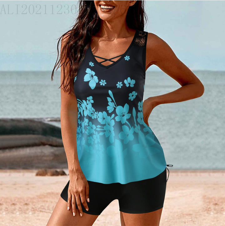 Ladies Tankini Set with High Waist and Sporty Flair Mune Fashion