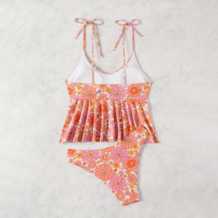 Women's swimsuit set with flowing top and high leg cuts Mune Fashion