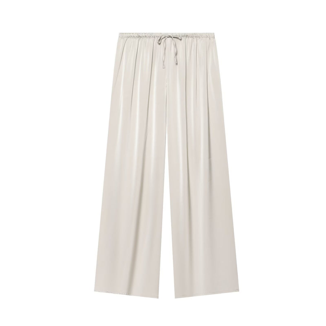 Women’s airy-wide Palazzo pants with elastic waistband and drawstring Mune Fashion