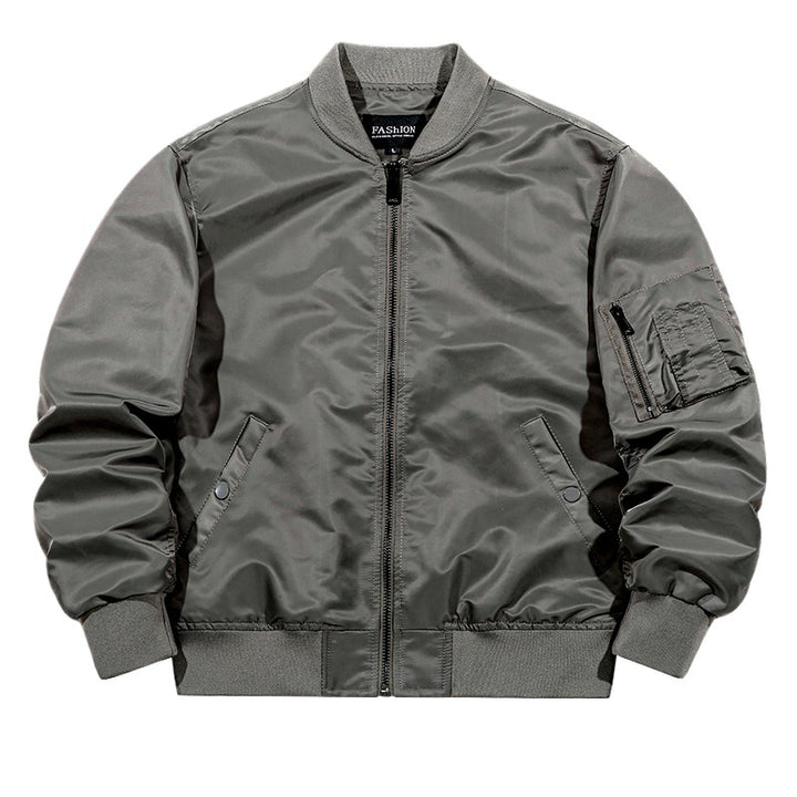 Men's water-repellent bomber jacket with ribbed cuffs and utility arm pocket Mune Fashion