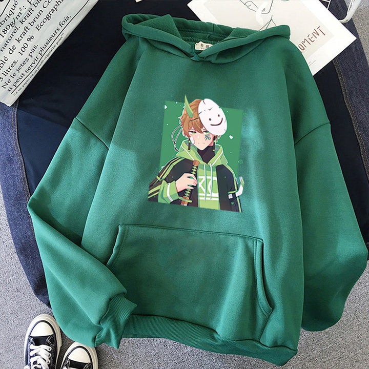 Women's hoodie with printed manga design and soft fleece lining Mune Fashion