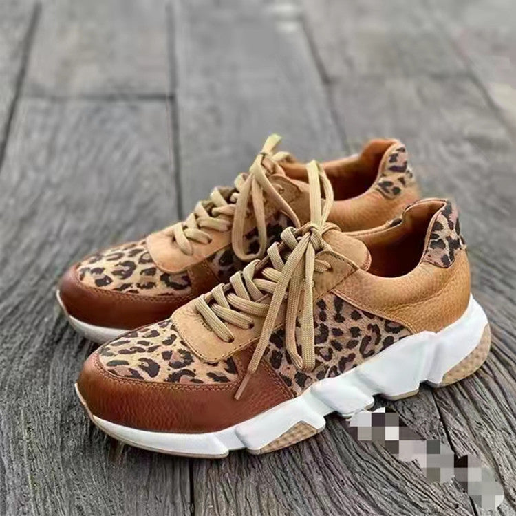 Women's fashionable sneakers with animal print and comfortable sole Mune Fashion