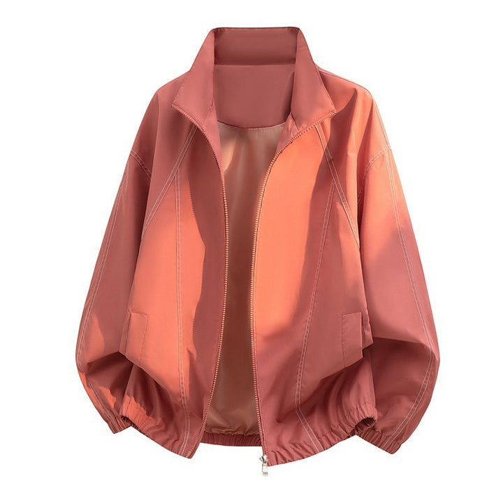 Women's leisure jacket with high collar and elastic Mune Fashion