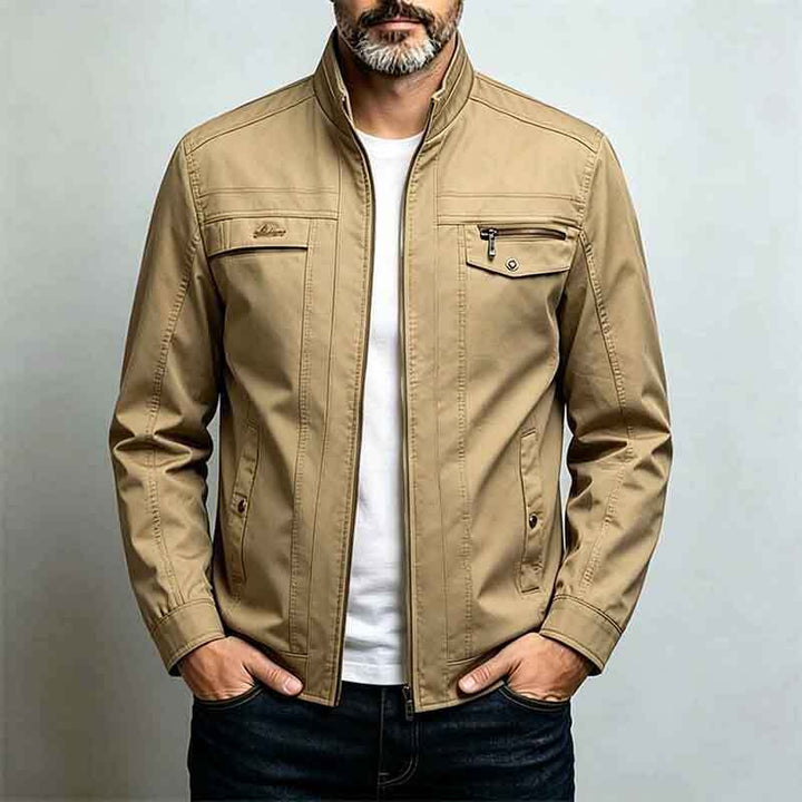 Men's sporty transitional jacket with innovative stand-up collar Mune Fashion