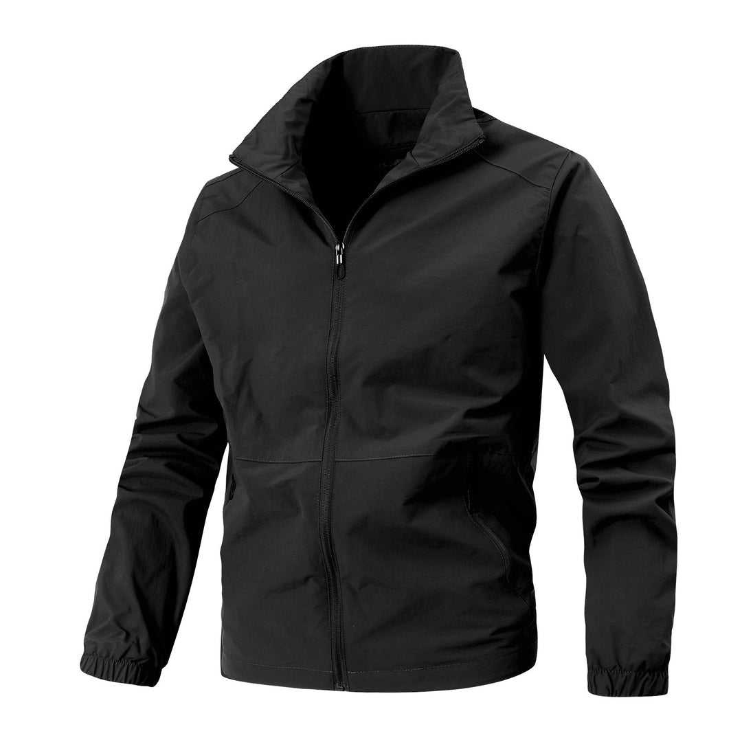 Men's Lightweight Softshell Jacket with Stand-Up Collar, Windproof Membrane and Zippered Pockets Mune Fashion