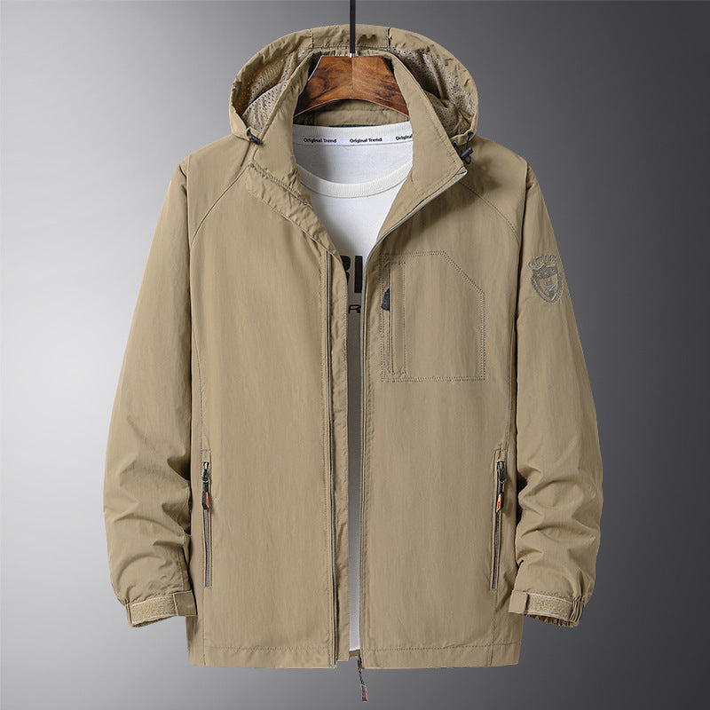Men's Urban All-Weather Travel Anorak with Mesh Lining and Concealed Zipper Mune Fashion