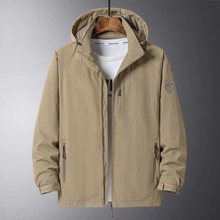 Men's Urban All-Weather Travel Anorak with Mesh Lining and Concealed Zipper Mune Fashion