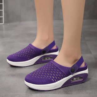 Women's breathable knit slingback sneakers with air cushion sole Mune Fashion