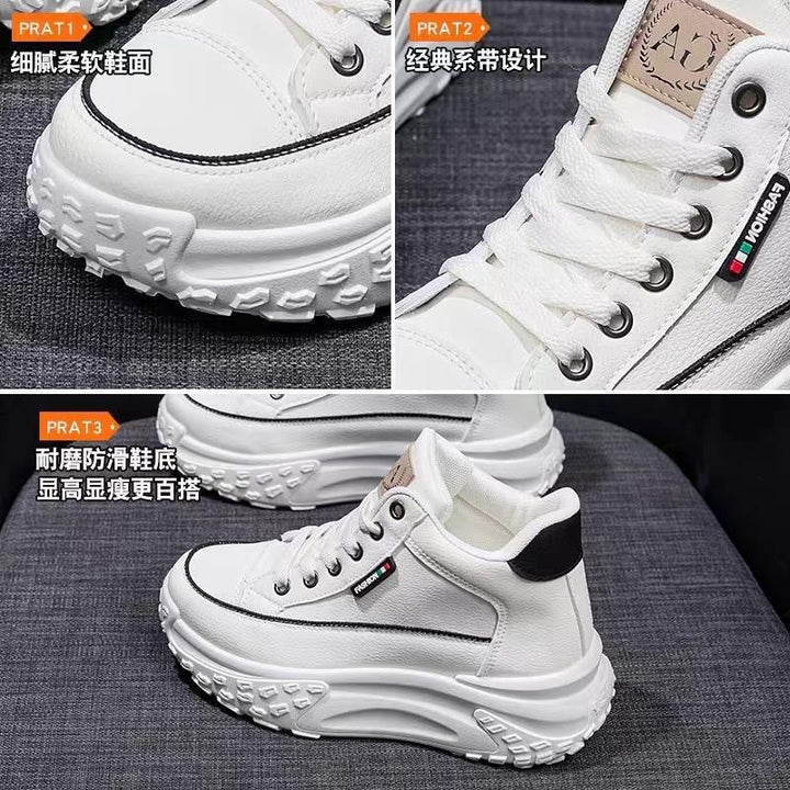 Ladies High Platform Sneakers with Trendy Silhouette and Non-Slip Sole Mune Fashion
