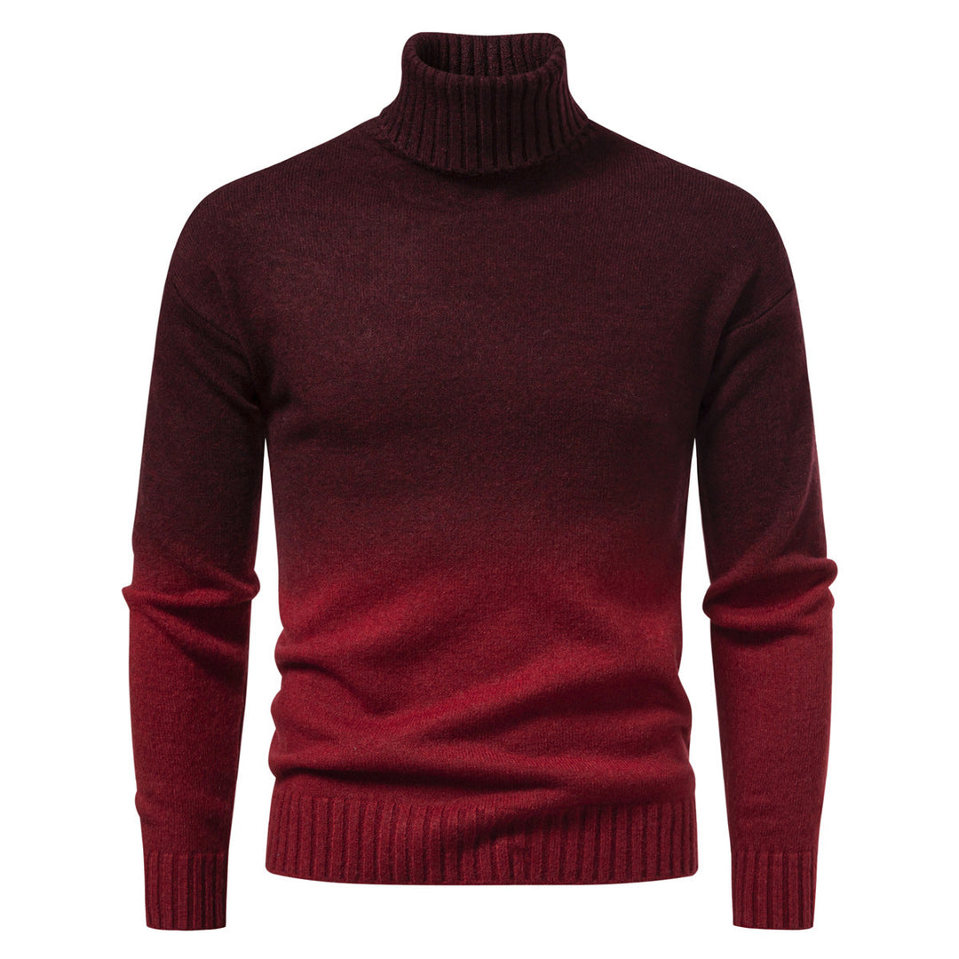 Men's Turtle Neck Sweater with Gentle Gradient and Fine Knit Quality Mune Fashion
