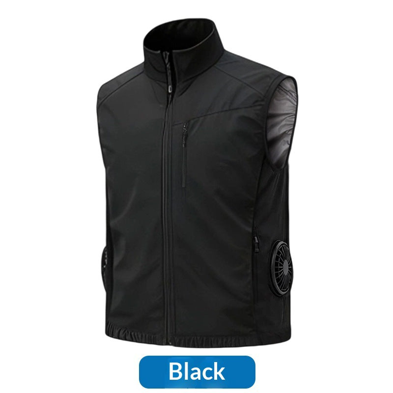 Unisex nan ergonomic cooling vest with integrated fans and battery connection Mune Fashion
