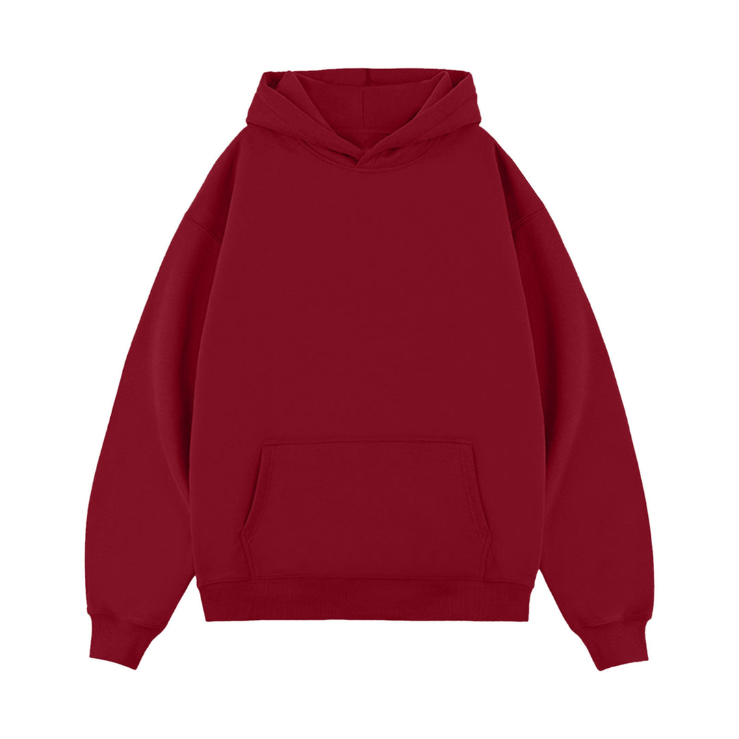 Unisex minimalist oversized hoodie with double hood, dropped shoulder, and wide ribbed hem Mune Fashion