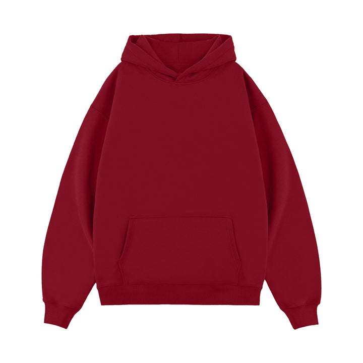 Unisex minimalist oversized hoodie with double hood, dropped shoulder, and wide ribbed hem Mune Fashion