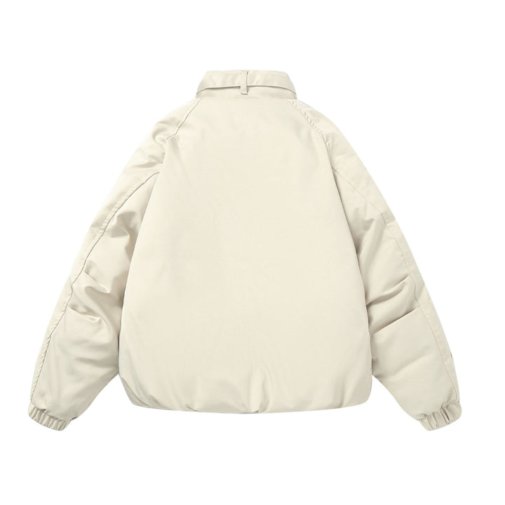 Women Quilted Boxy Bomber with high-collar buckle and diagonal zip pockets Mune Fashion