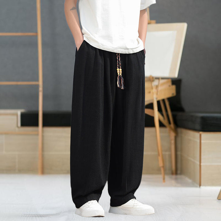 Men's harem pants in oversized baggy style with drawstring and elastic waistband Mune Fashion