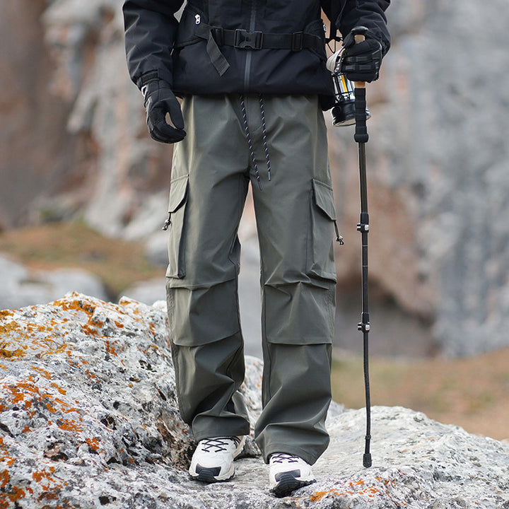 Men's Technical Outdoor Cargo Pants with Water-Repellent Stretch and Reinforced Knees Mune Fashion