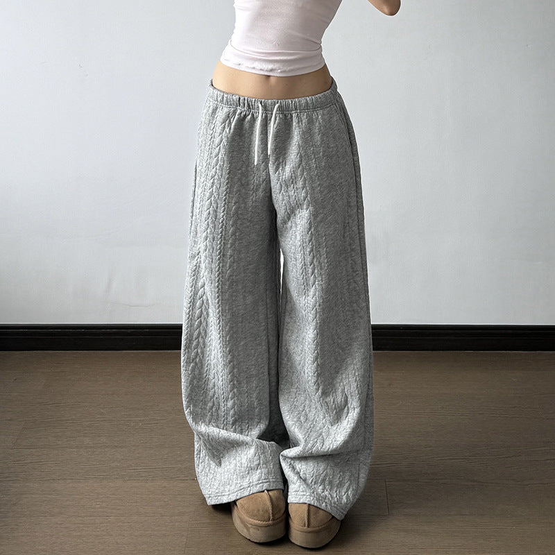 Women's wide Palazzo lounge pants made of soft jersey with drawstring and comfort waistband Mune Fashion