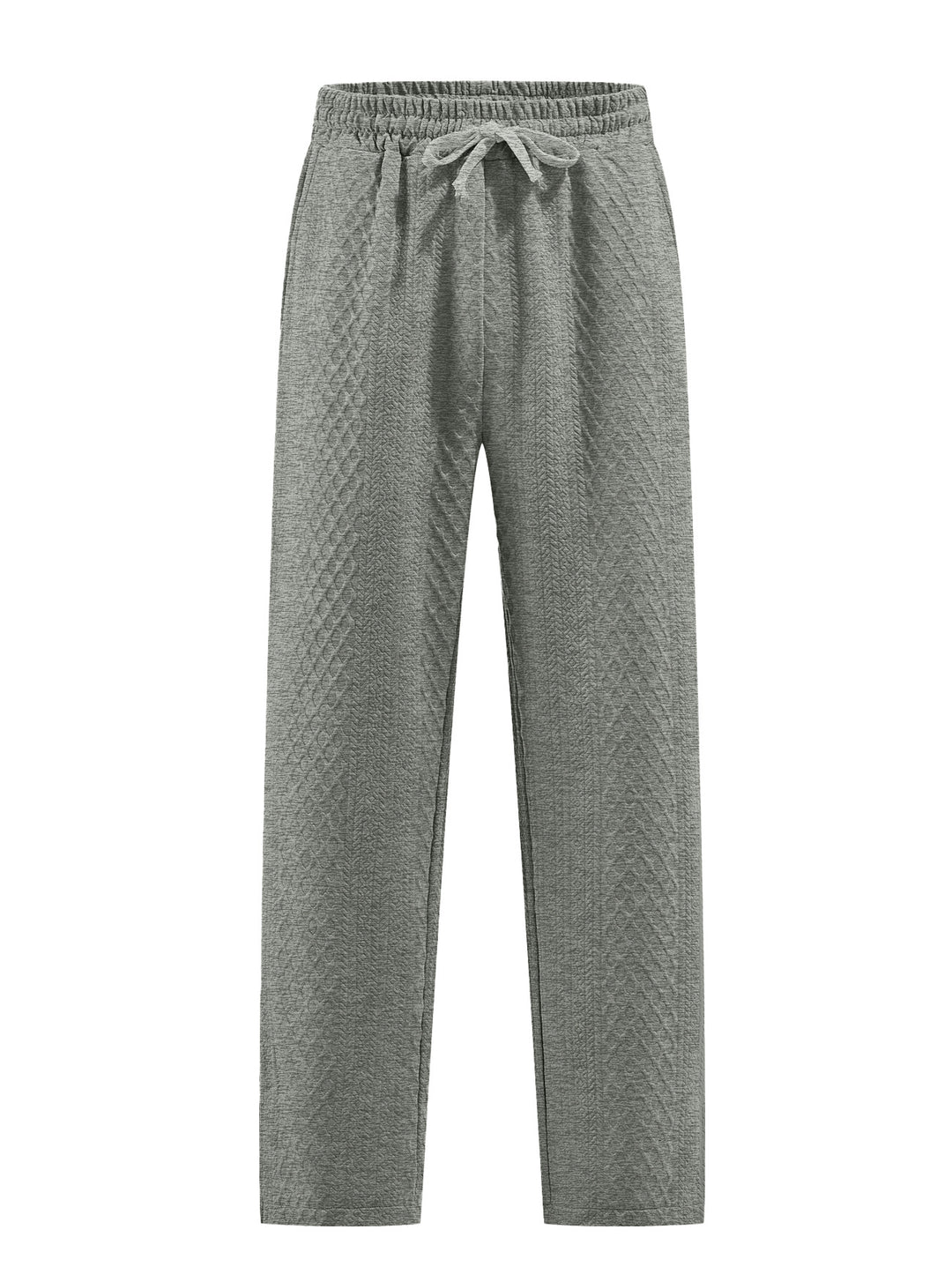 Ladies nan comfortable structured lounge pants with elastic drawstring and straight leg Mune Fashion