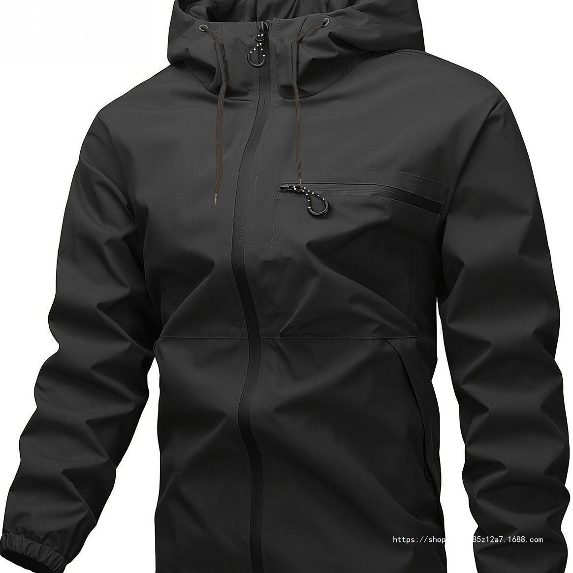 Men's Waterproof Softshell Jacket with Adjustable Hood, Sealed Zippers, and Chest Pocket Mune Fashion