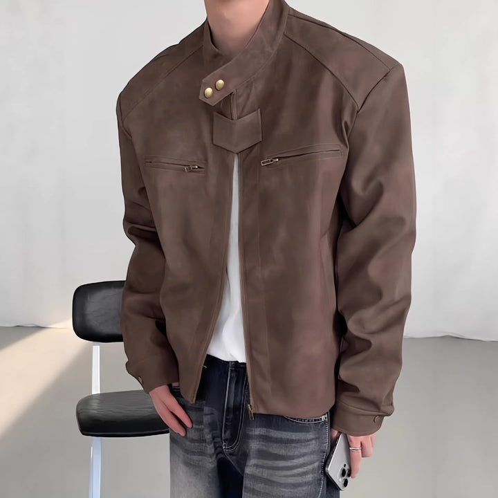 Men's Stylish Motorcycle Jacket in Vintage Style