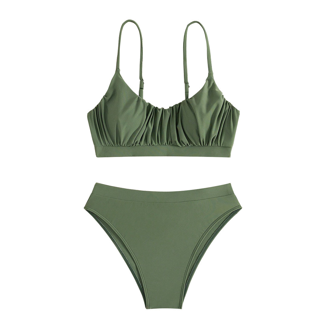 Ladies Push-Up Bikini with ruched top and high waistband Mune Fashion