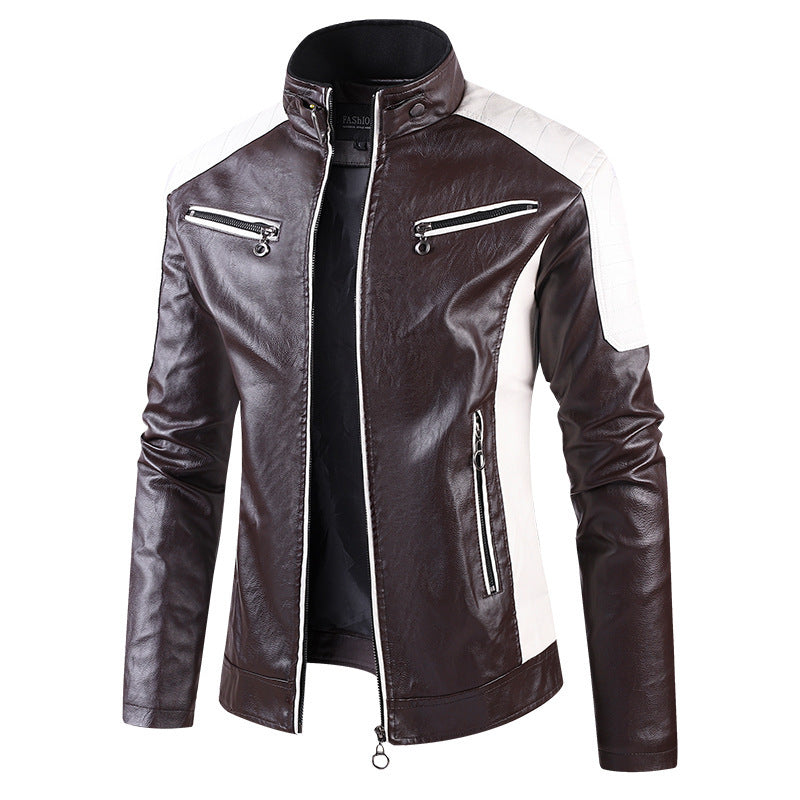 Men's Fashion Biker Jacket made of Faux Leather Mune Fashion