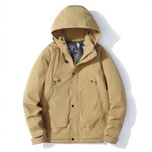 Men's Lightweight Hooded Jacket made of Softshell with Thermal Lining and Minimalist Zip Pockets Mune Fashion