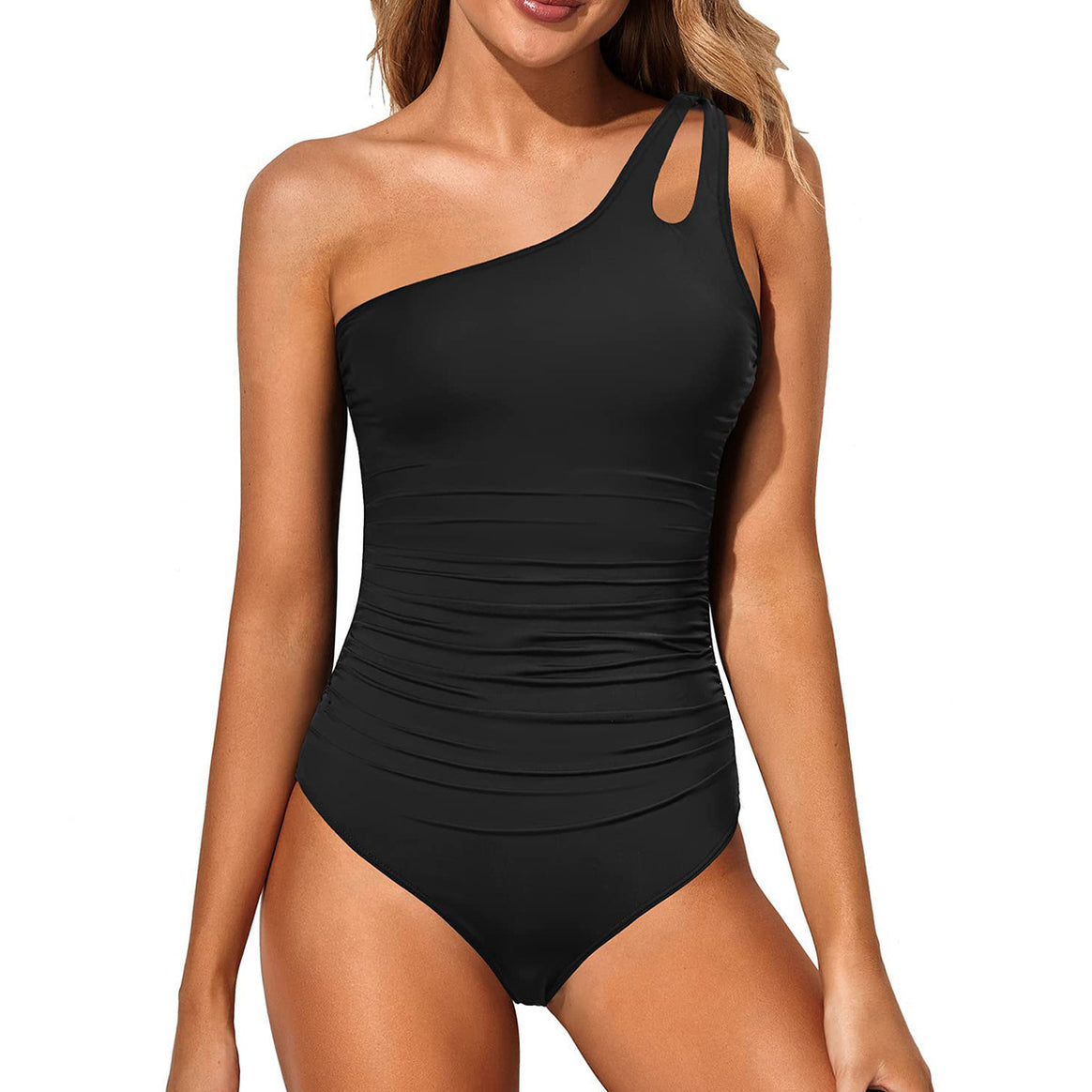 Women's Asymmetrical Swimsuit with Ruffle Details Mune Fashion