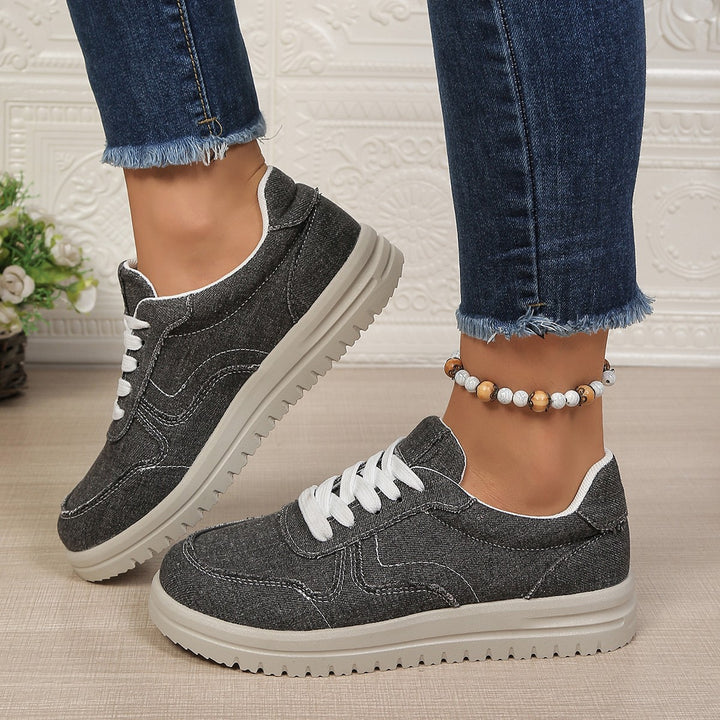 Women's Casual Denim Sneakers with Padded Comfort Insole and Profiling EVA Outsole Mune Fashion