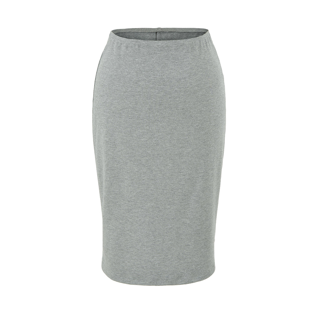 Ladies' Fitted Midi Skirt made of Fine Knitwear with Elastic Waistband Mune Fashion