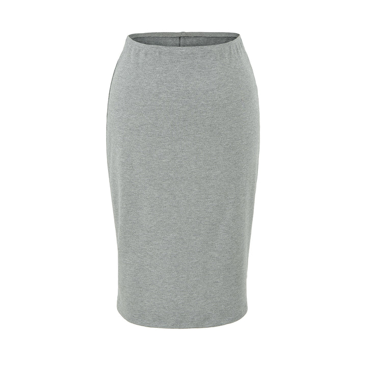 Ladies' Fitted Midi Skirt made of Fine Knitwear with Elastic Waistband Mune Fashion