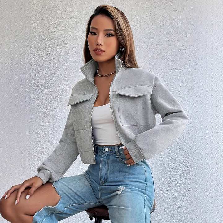 Women's stylish and comfortable cropped leisure jacket