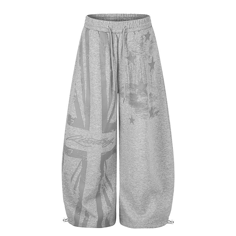 Women's extra-wide culotte sweatpants with a high comfort waistband, drawstring, and adjustable hem closures Mune Fashion