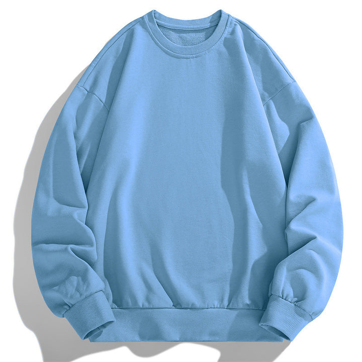 Men's Oversize Crew Neck Sweatshirt with Ribbed Cuffs and Dropped Shoulder Cut Mune Fashion