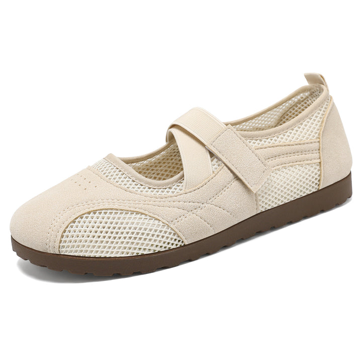 Women’s breathable Mary Jane walking shoe with Velcro and reinforced profile sole Mune Fashion