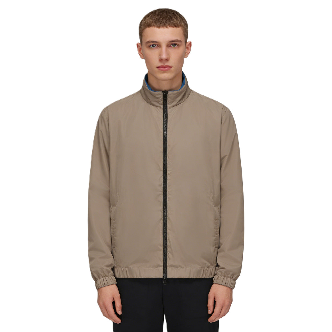Men's Lightweight Bomber Jacket with Reversible Option and Two-Way Zipper Mune Fashion