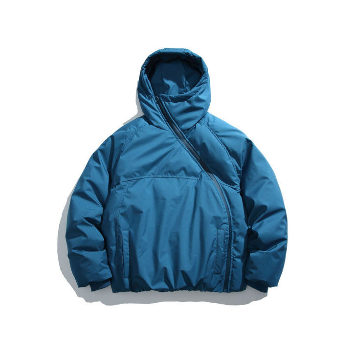 Unisex Short-cut asymmetrical padded parka with hood and thermo insulation Mune Fashion