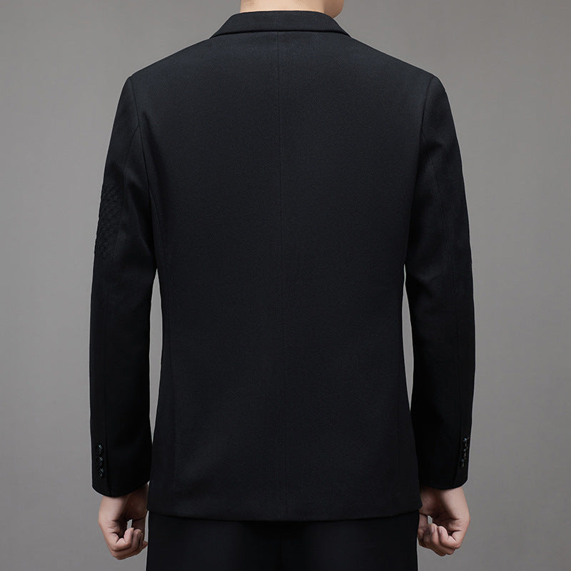 Men's Lightweight Casual Blazer with Three-Quarter Sleeves and Patch Pockets Mune Fashion