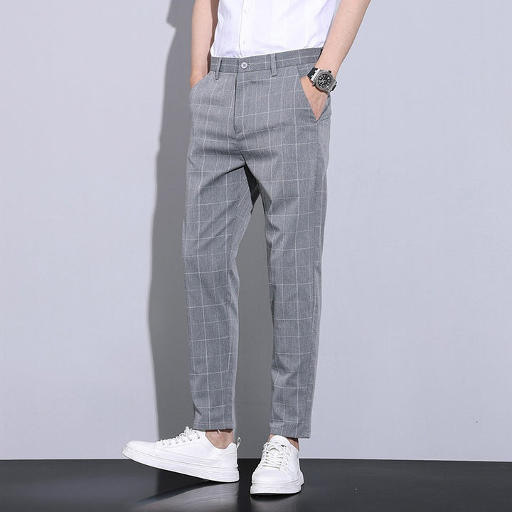 Men's Elegant Checked Chino Pants Mune Fashion