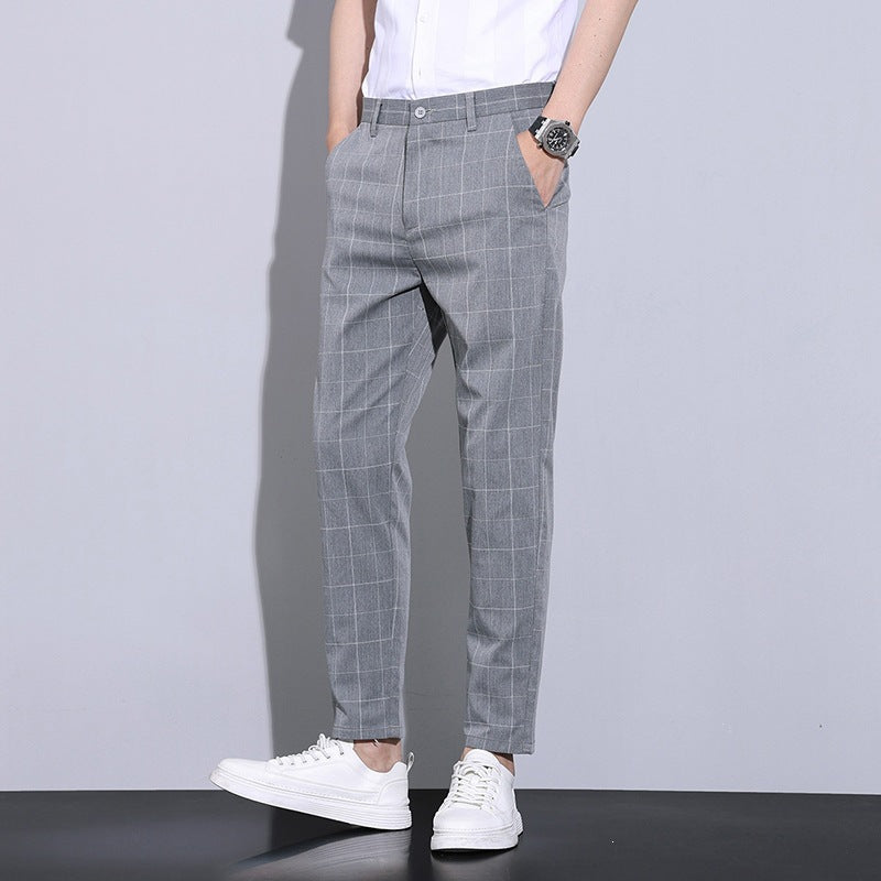Men's Elegant Checked Chino Pants Mune Fashion