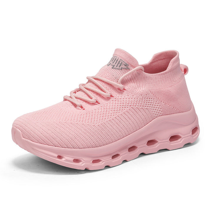 Unisex Breathable Knit Sneakers with Sock-Like Shaft and Cushioned Air Sole Mune Fashion