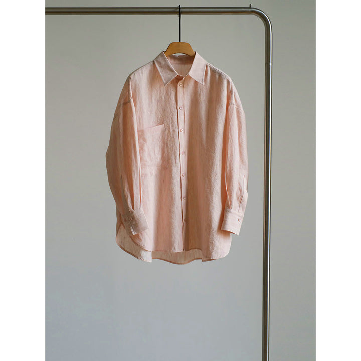 Women Loose-Fit Linen Shirt Mune Fashion
