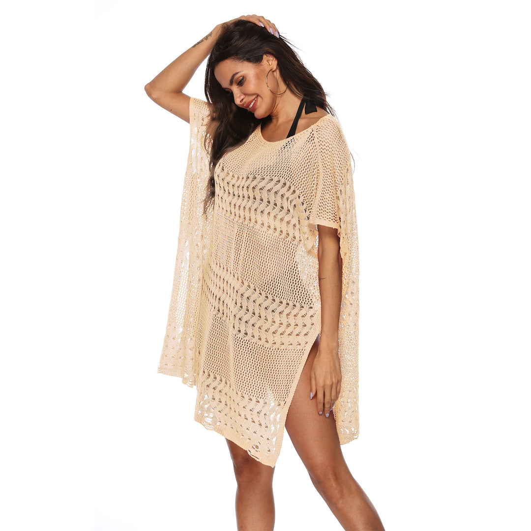 Ladies elegant beach sarong with intricate crochet pattern Mune Fashion