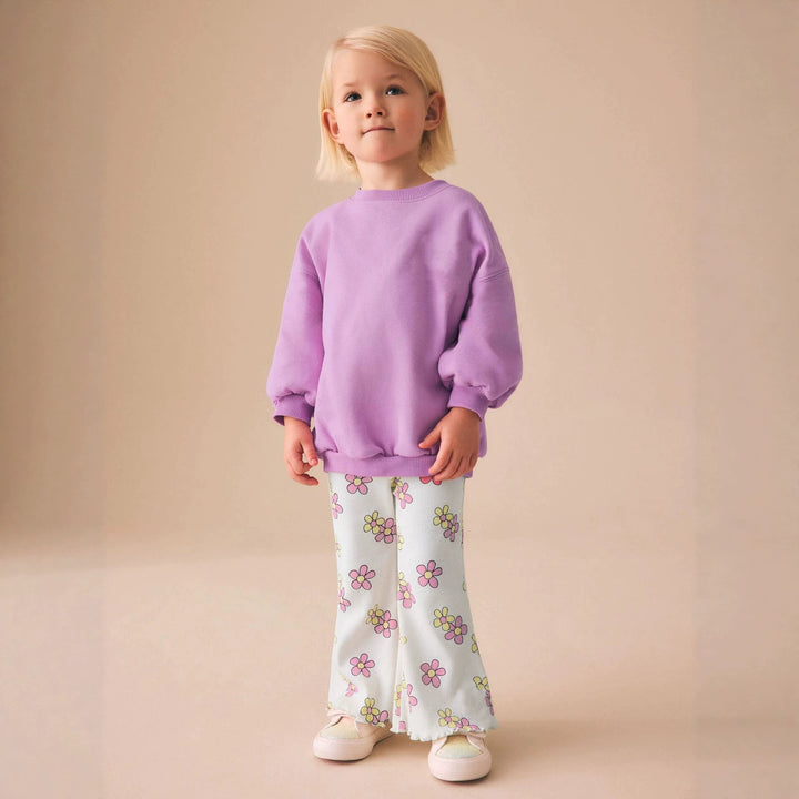 Girls Flared Leggings with Floral Design Mune Fashion